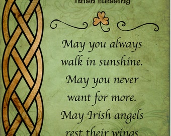 Popular items for irish blessing print on Etsy