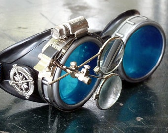 Victorian Steampunk goggles aviator victorian welding biker eye cup--scg