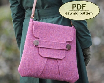 Sewing pattern to make the Polstead Heath Messenger Bag - PDF pattern INSTANT DOWNLOAD