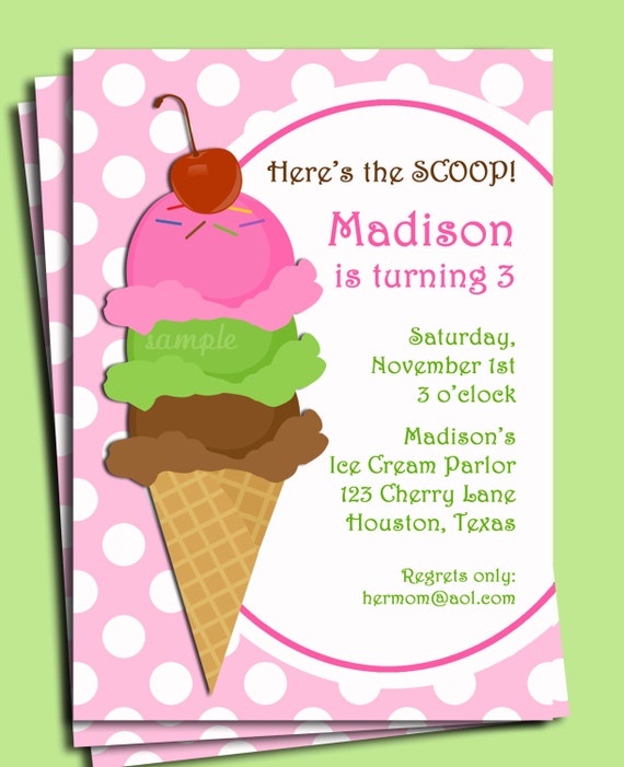 Invitations For Ice Cream 9