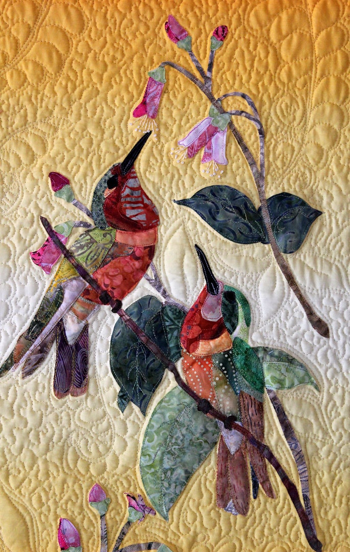 hummingbird-art-quilt