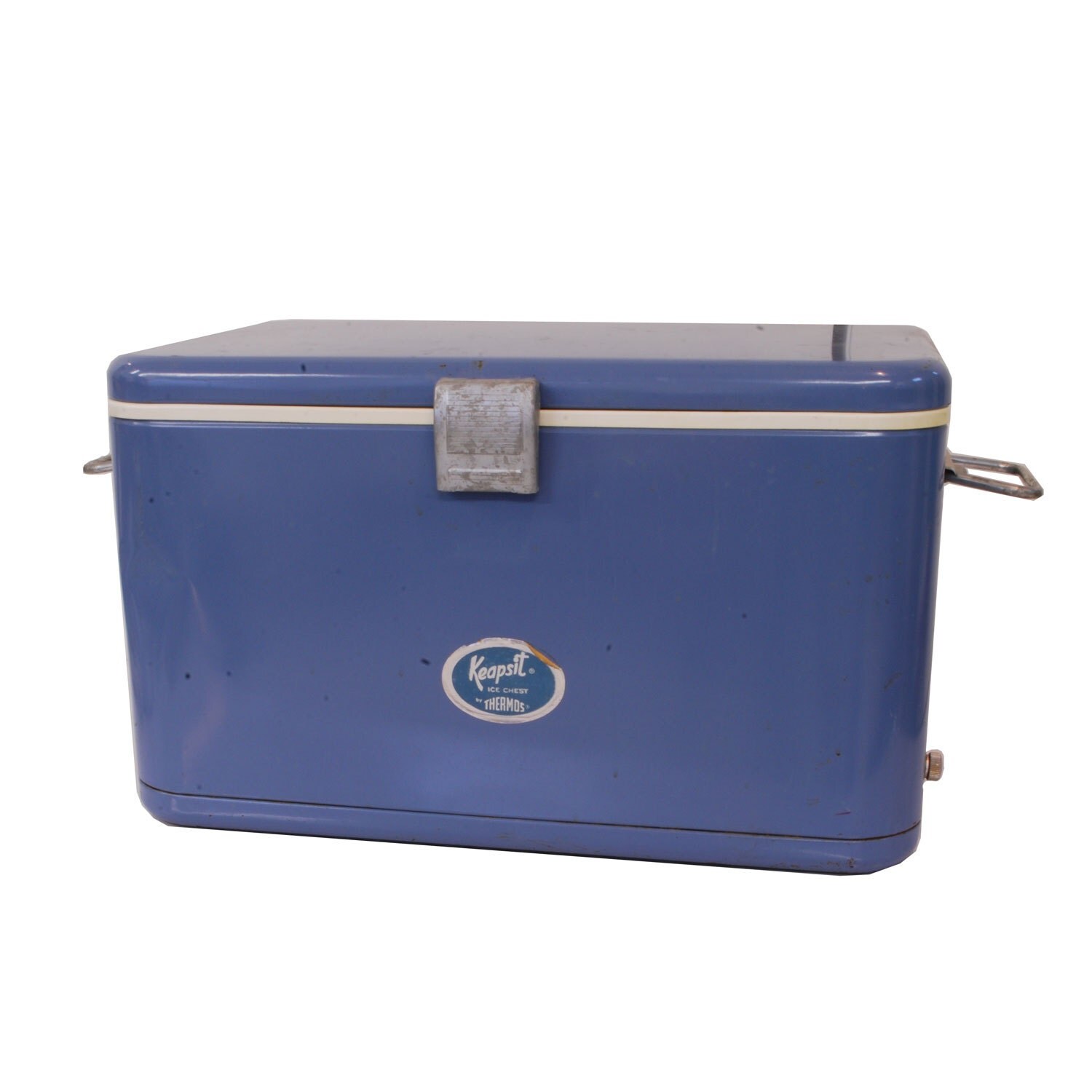 Vintage Thermos Cooler / Metal Ice Chest / Retro by midmoderngoods