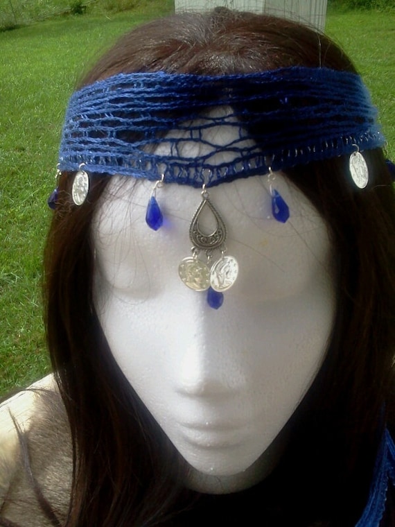 Awesome Gypsy Head Scarf With Coins