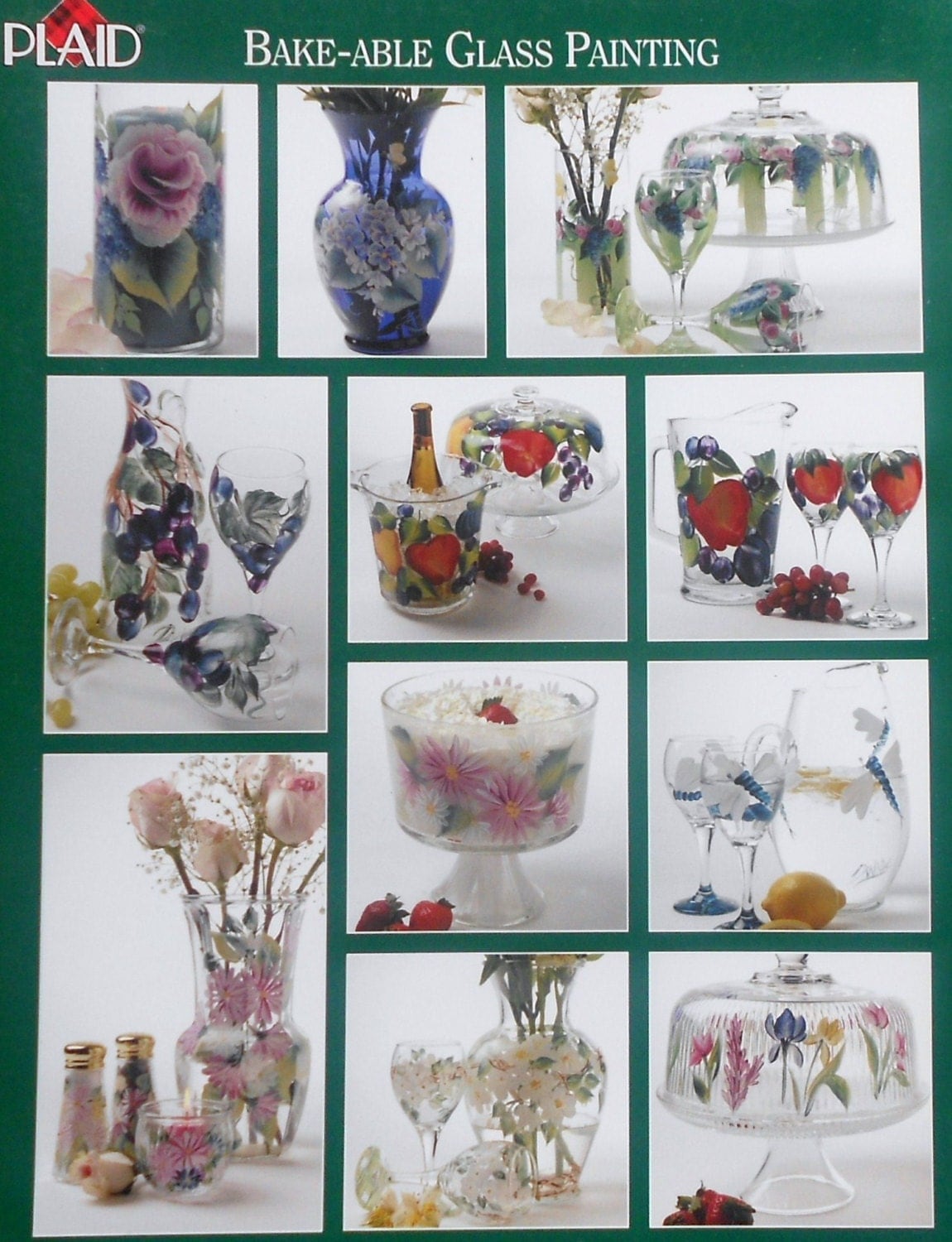 Plaid Donna Dewberry One Stroke BAKEABLE GLASS PAINTING Tole