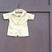 ecru tea Retro baby outfit vintage suit photo stylist Mid century mad men shower gift hand dyed sweet toddler antique