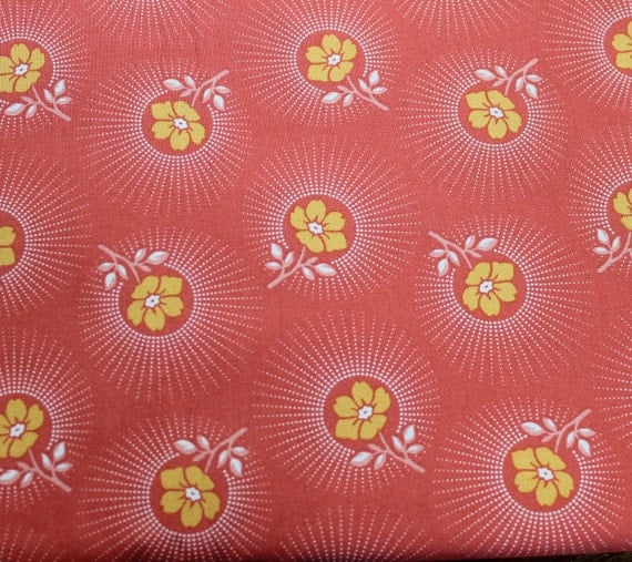 Coral Flower Fabric Floral Fabric Floral by JacobandChloesLLC