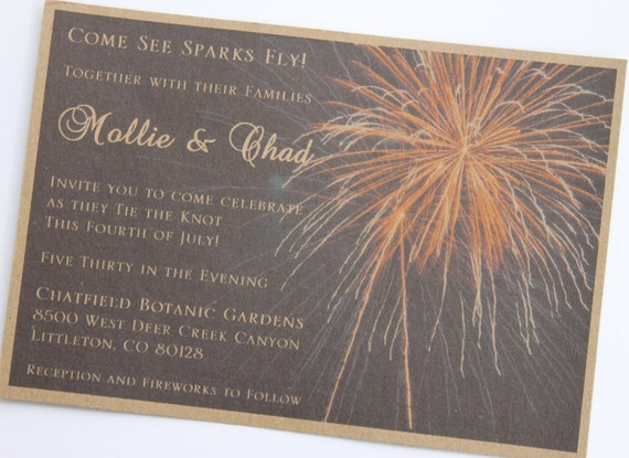 Firework Themed Wedding Invitations 4