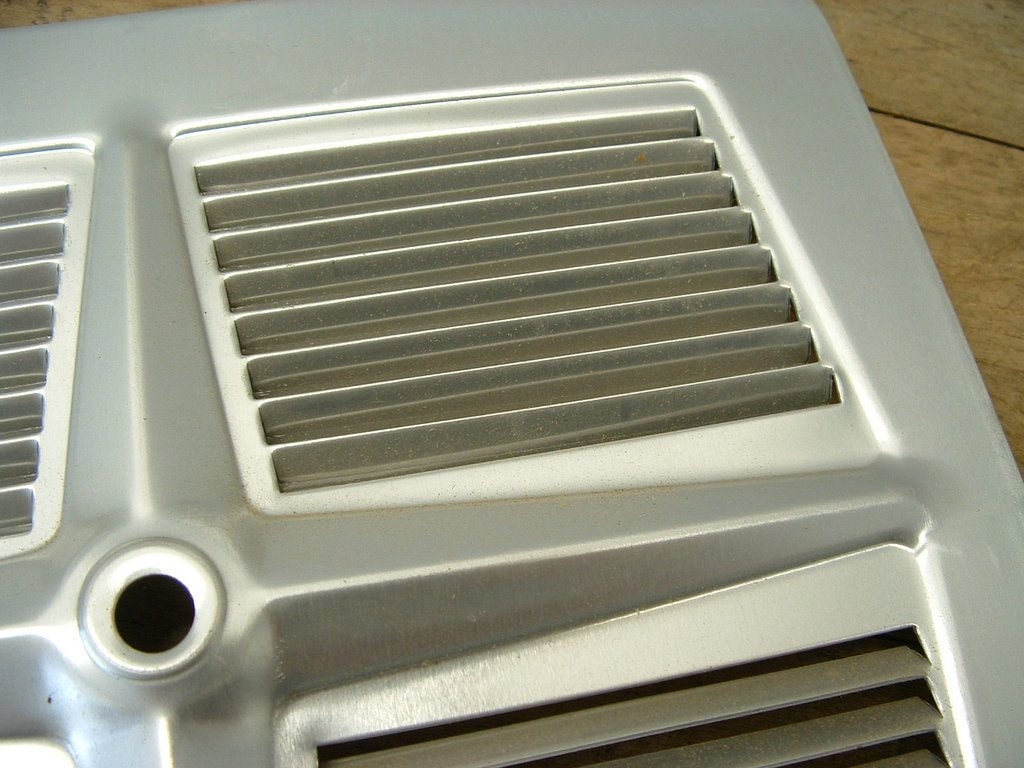 Vintage Retro Aluminum Exhaust Fan Grill Vent Cover Repurpose