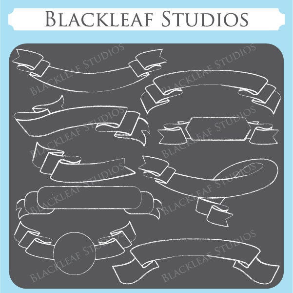Digital Scrapbooking Chalkboard Ribbon by BlackleafPrintables