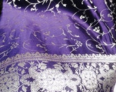 Purple Gold Fabric Rayon Jacquard Exotic 8 Yards