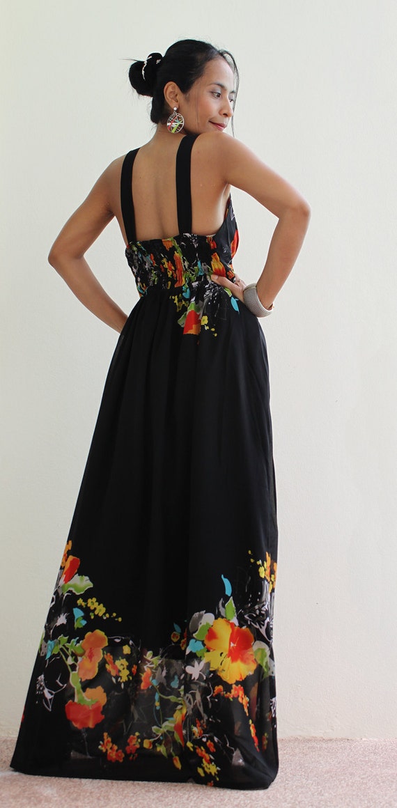 Summer Maxi Dress Floral Long Flowy Dress : Love Party