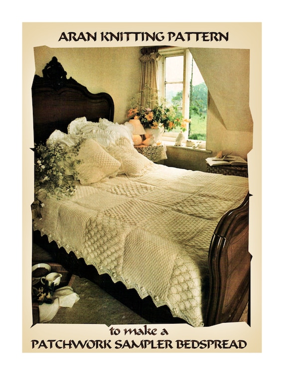 Instant Download PDF Knitting pattern to make an Aran Sampler