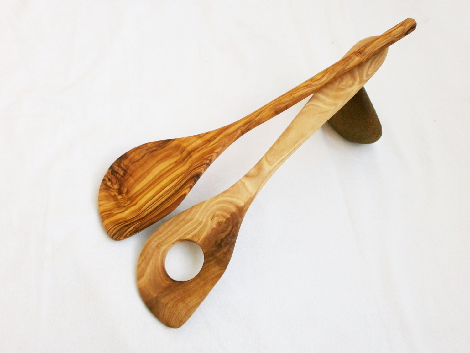 Olive Wood large spoon set for sauces Wooden sauce spoon set