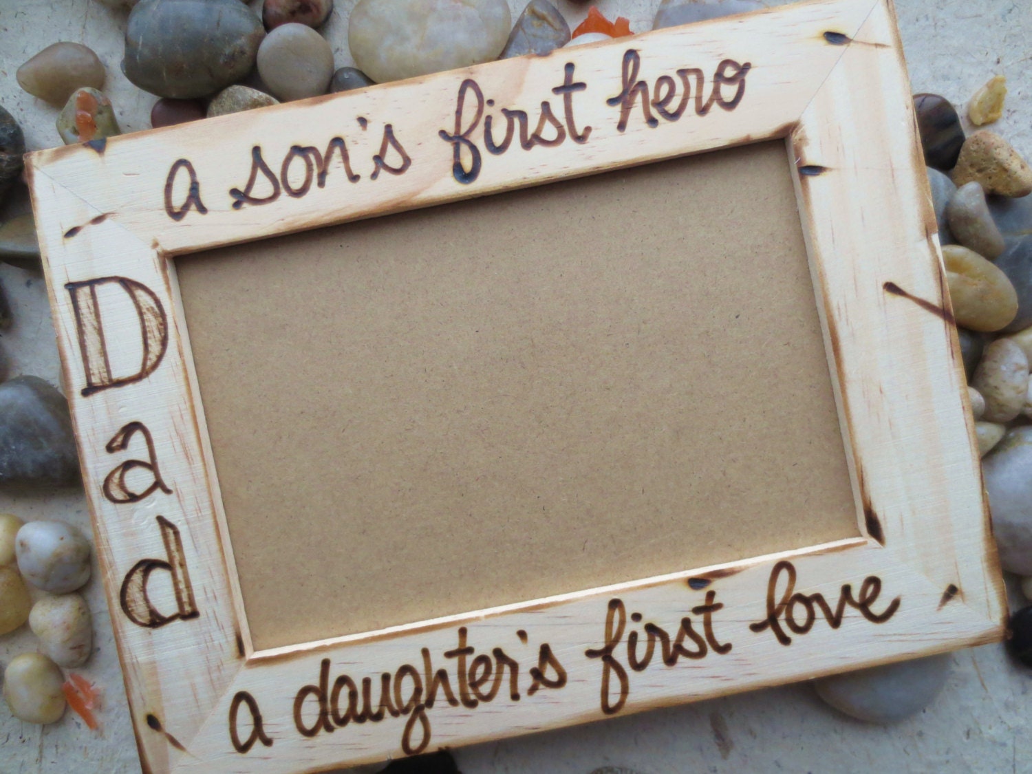 Father's Day gift for Dad Custom Rustic Wood Frame for
