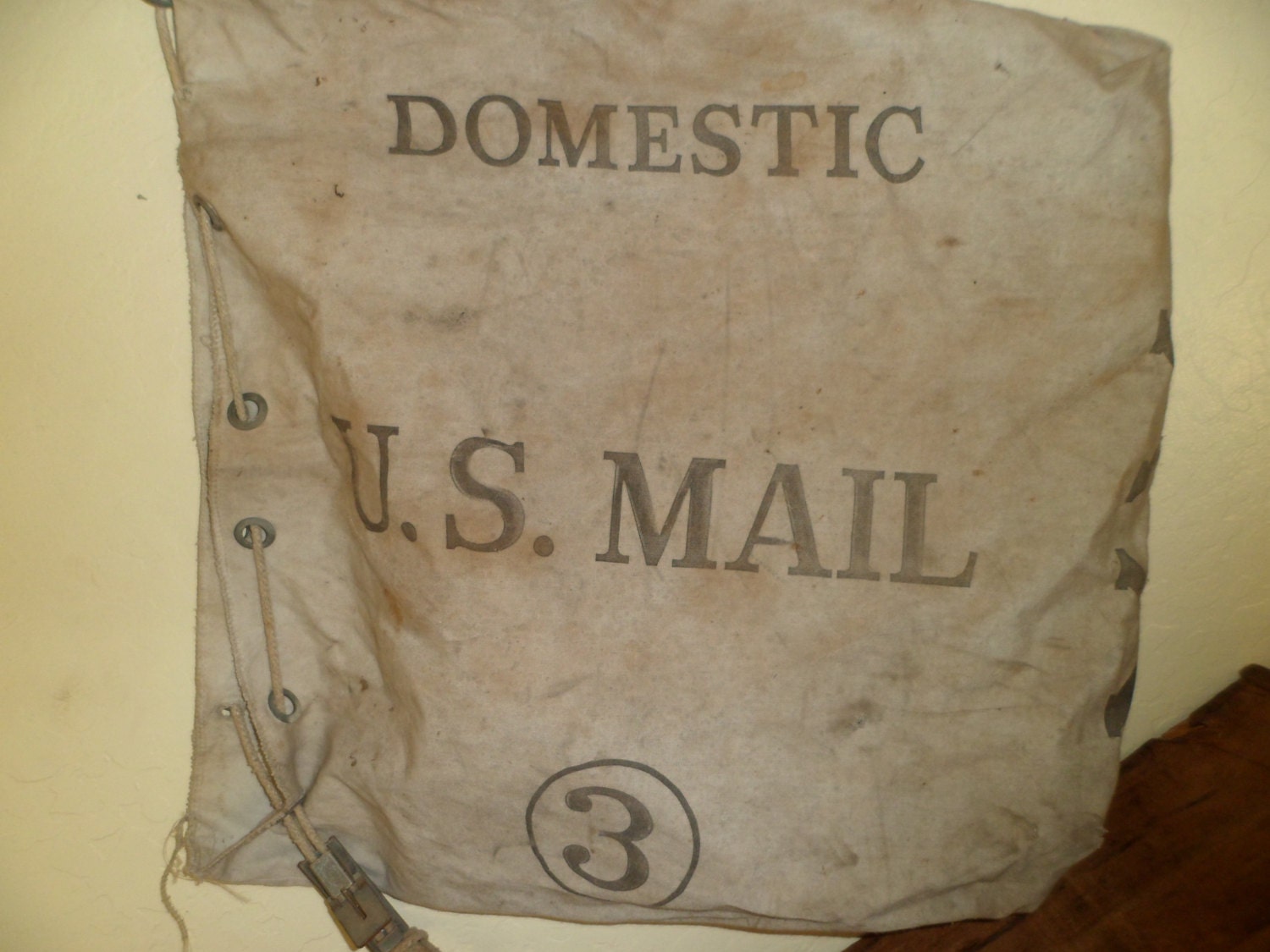 Vintage Industrial Canvas US Postal Worker Mail Bag