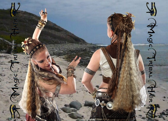 Items Similar To STEAMPUNK Tribal Fusion Belly Dance HAIR EXTENSION Neo   Il 570xN.464805131 J504 