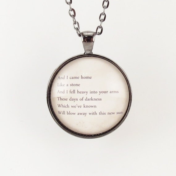 Personalized Song Lyric Necklace Custom Pendant by cellsdividing