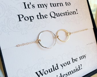 asking Asking cards bracelets, bridesmaid gifts  My bridesmaids with  gifts Bridesmaid THREE  &