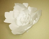 Items similar to Wedding or Party - Giant White paper flower sculpture ...