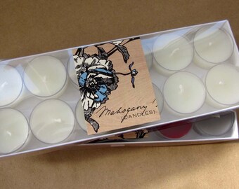 First Love -Tealight Gift Set, 12 Beeswax Tealight Candles, A Dozen Tealights, Gifts Under 25