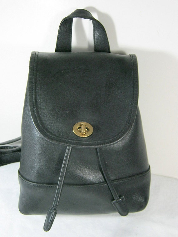 Vintage AUTHENTIC COACH Backpack 9960 Leather Knapsack Purse