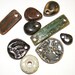 Handmade Ceramic Stoneware Charms - Mixed Selection Teal Brown