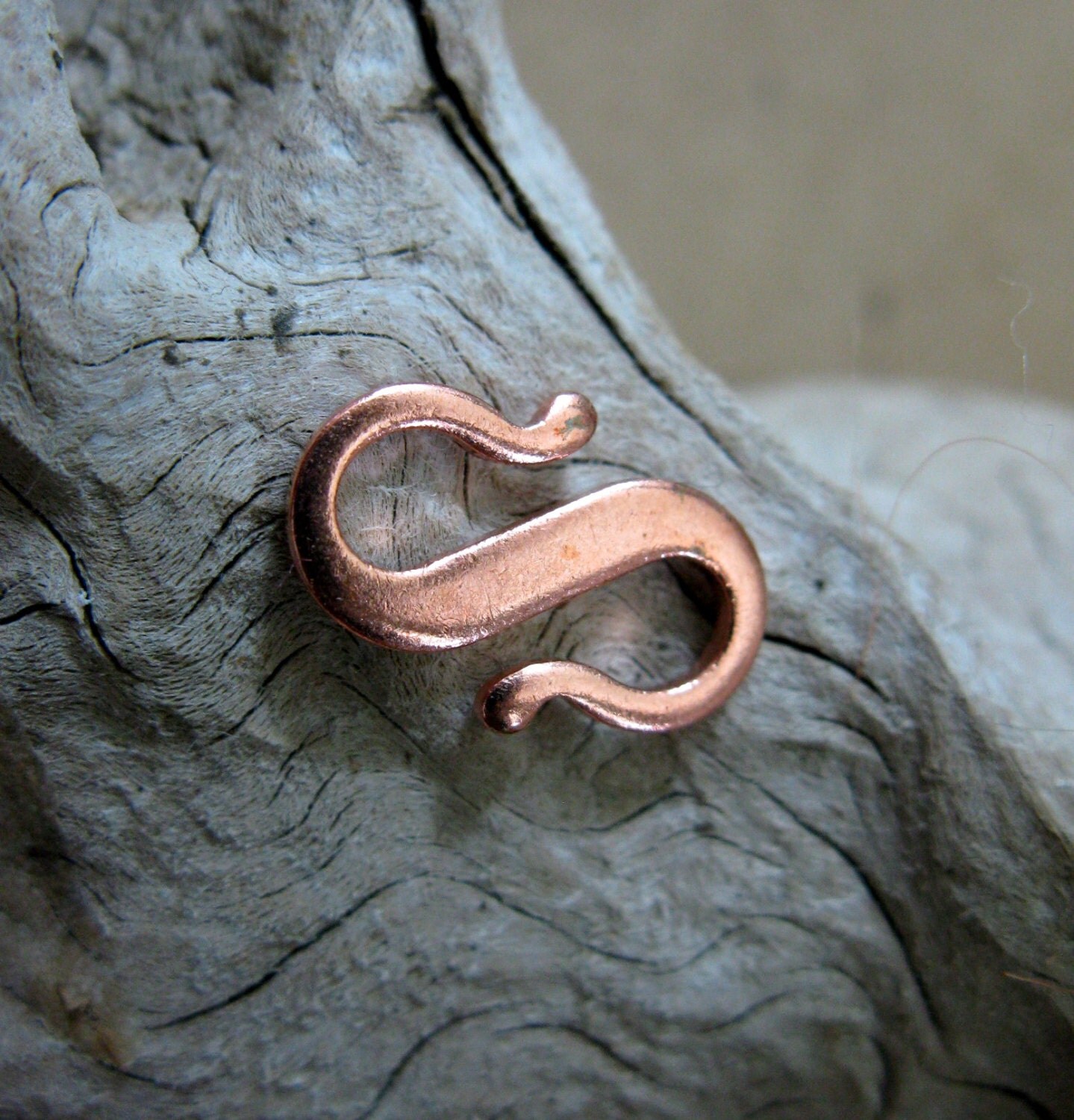 10 Solid COPPER S HOOKS