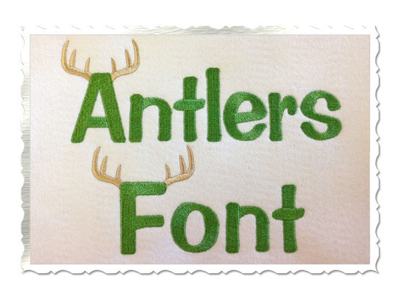 Antlers Alphabet Machine Embroidery Font by RivermillEmbroidery