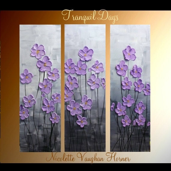 Original 3 Panel DEEP Gallery canvas abstract Modern