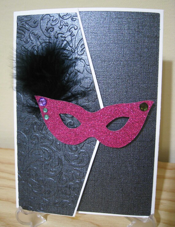 Handmade Custom DIY Masquerade Ball Theme Invitation Kit 5