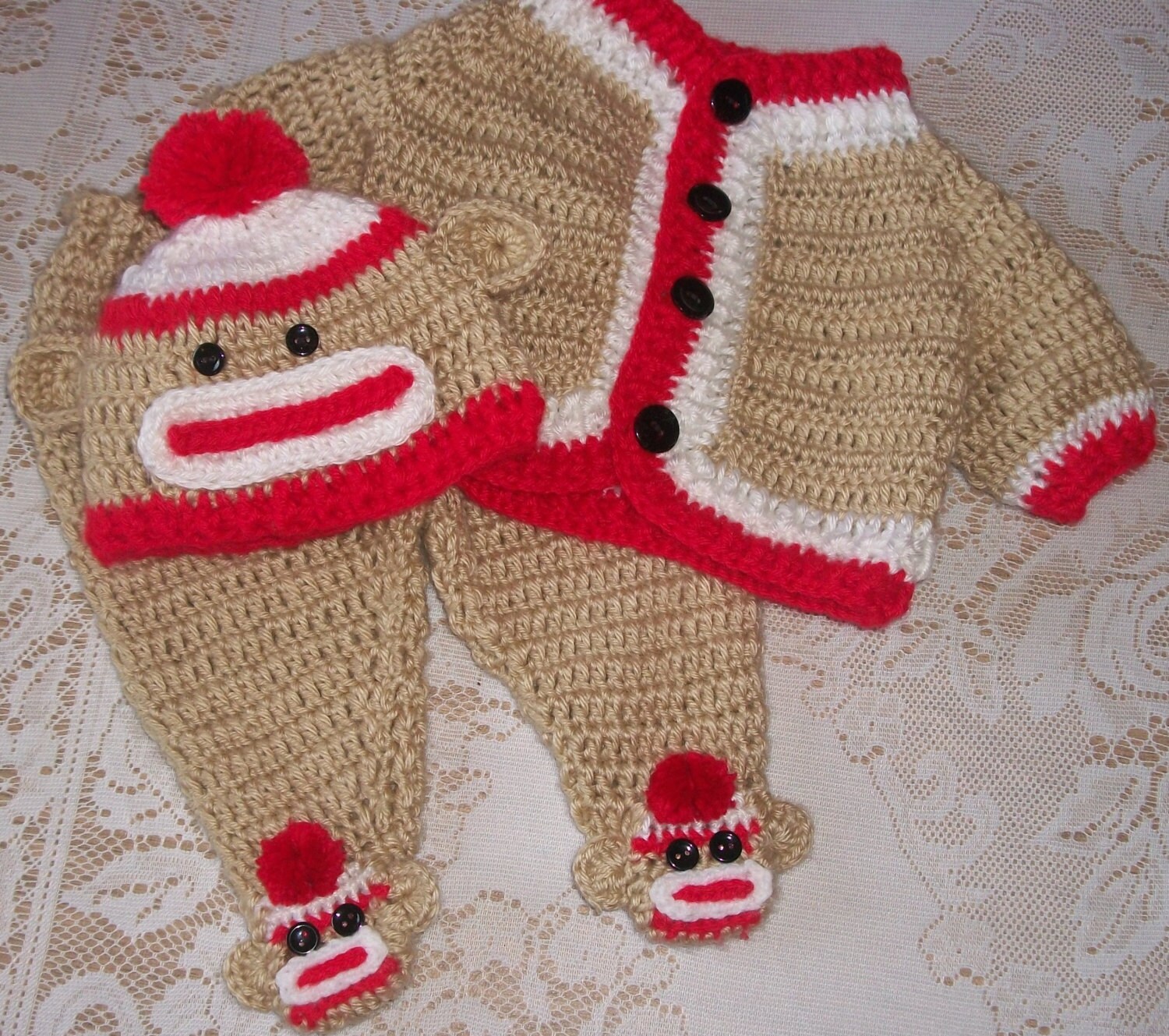 sock monkey crochet sweater pattern