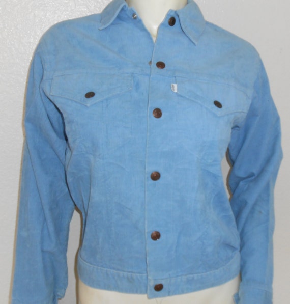 Vintage Baby Blue Corduroy Levis Jacket