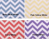 Pair of TWO 50" Wide Curtain Panels Wide 84" 96 108 120 NEW COLORS Zig Zag Chevron Baby Blue Pale Yellow Coral Thistle White Drapes