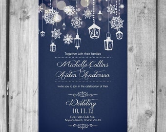 Beautiful Winter Wedding Invitation Set