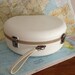 Vintage Round Suitcase Luggage White