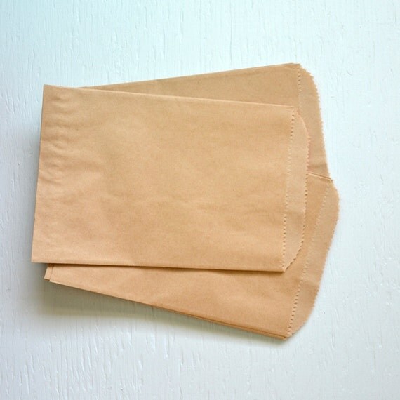 Plain Bags or Paper usa WrapAndRevel  Kraft paper 5 Gift Favor 25 by kraft Medium bags