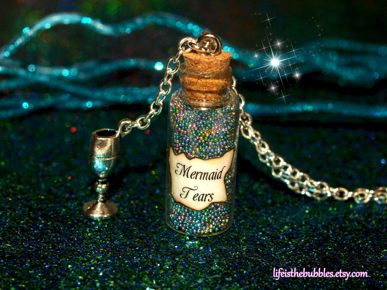 Mermaid Tears Magical Bottle with a Silver by LifeistheBubbles