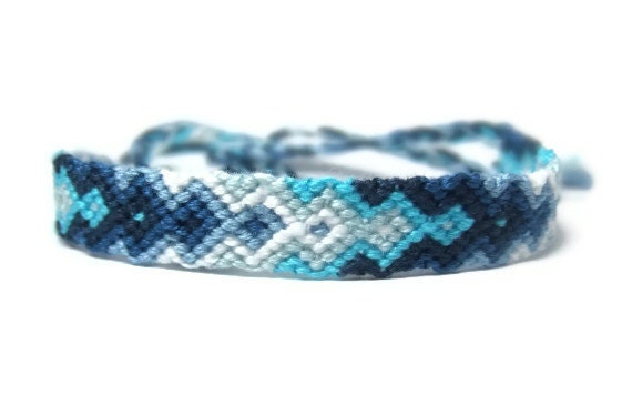 Items similar to Blue Arrow Wave Friendship Bracelet (Made to Order) on ...