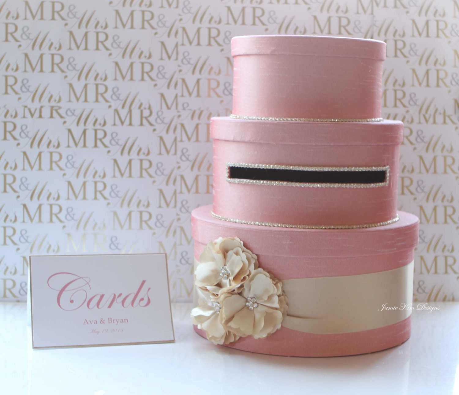 Wedding Card Box Money Holder with the by jamiekimdesigns on Etsy