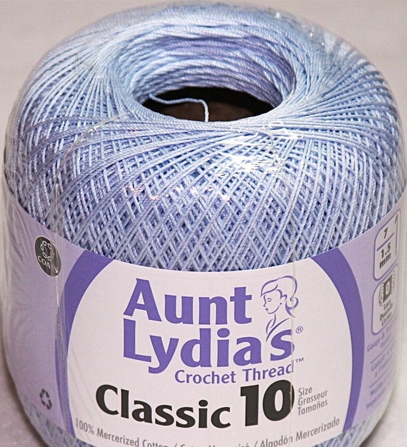 Aunt Lydias classic crochet thread size 10bridal blue