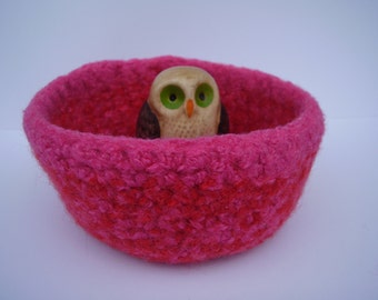 felted wool container clementine and rose bowl treasure dish