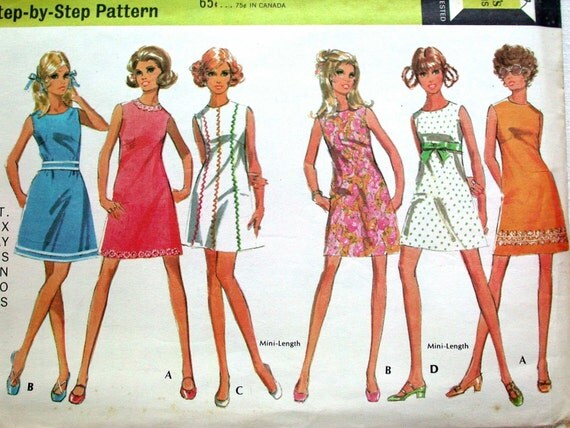 pattern without shift zipper dress McCalls 9761 UNCUT 1960s No Pattern Vintage similar Dress to Items