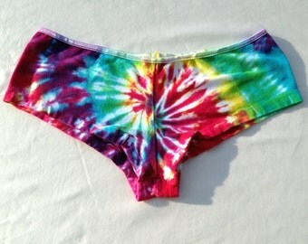 Vibes Make It Rain Caged Bralette & Panty W-booty Rainbow Qn