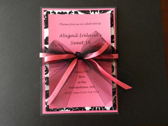 Sweet 16 Invitations Etsy 6