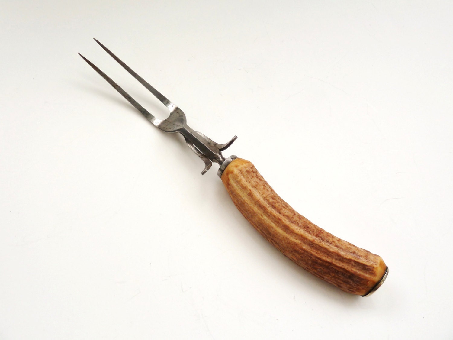 Antique Stag Horn Carving Fork