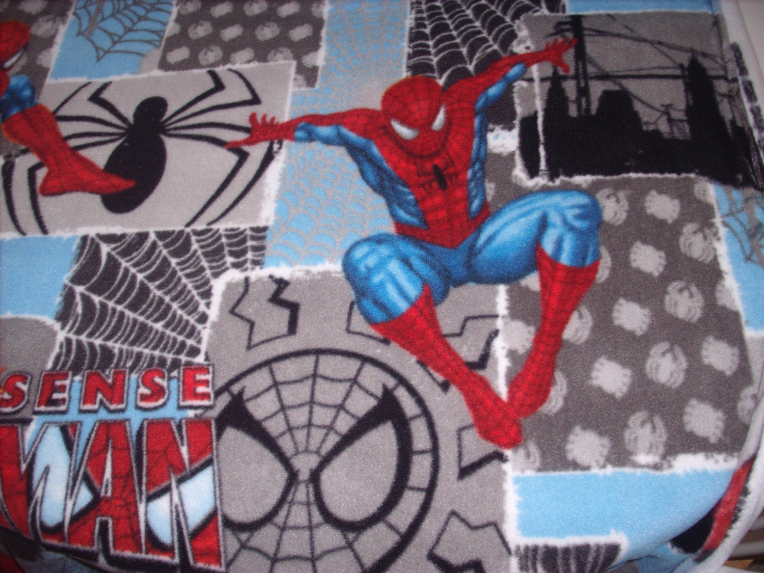 1 yard-fleece fabric Spiderman