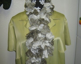 Sashay Scarf Extra Long Crohet Multi colored called " RUMBA SHUFFLE " 90 inch neckwear