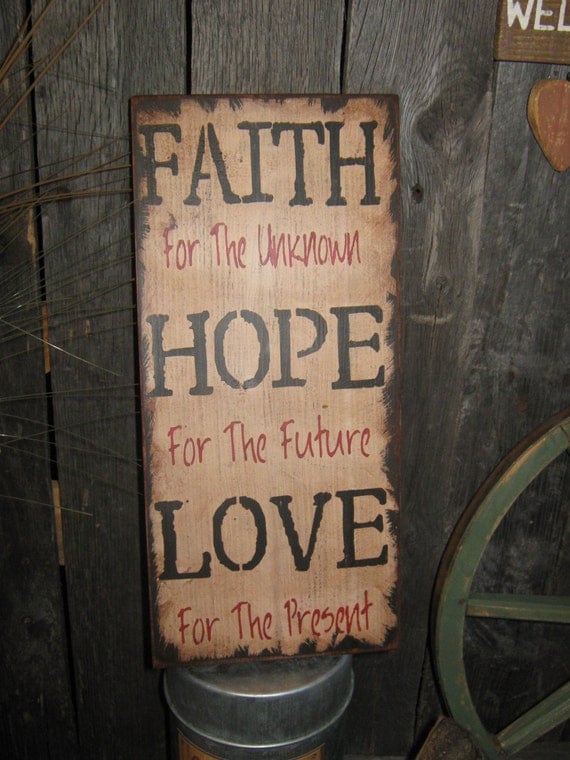Items similar to Primitive Sign Wood Sign Religious Inspirational