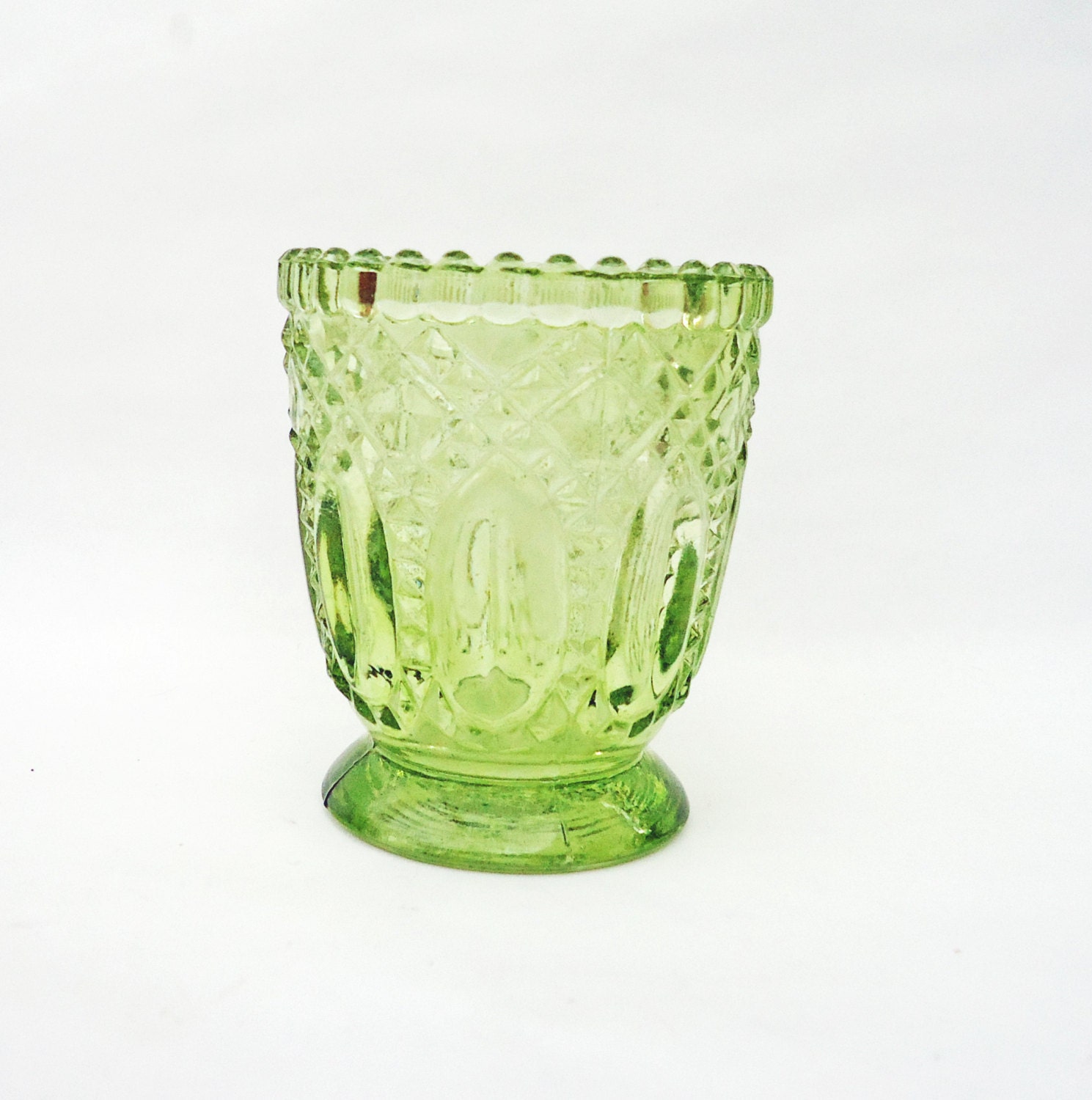 Vintage Depression Glassware Small Vase Flower Container