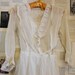 Vintage Late 1800s or Early 1900s Women's White Cotton Netting Wedding Dress